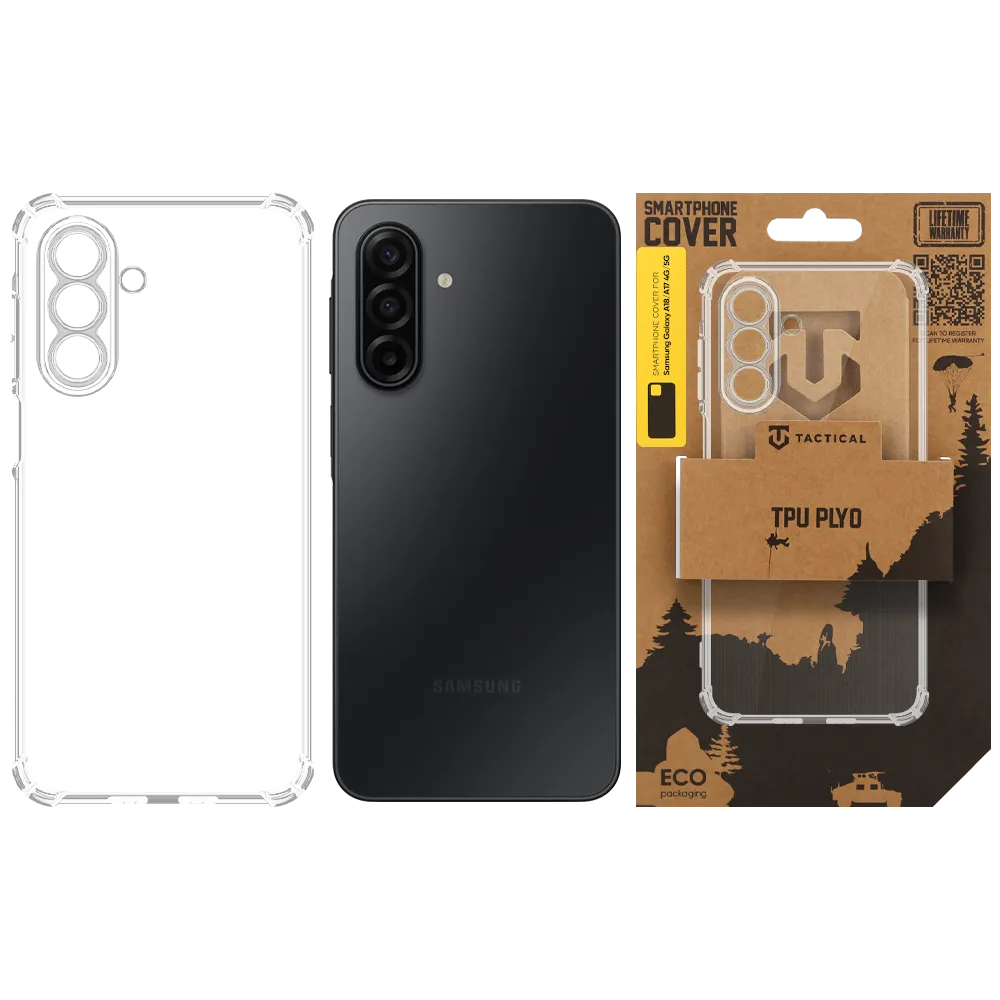 Tactical TPU Plyo Kryt pro Samsung Galaxy A18 4G / A17 4G/5G Transparent