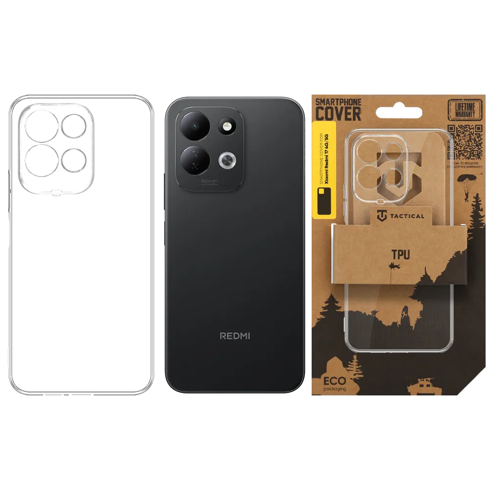 Tactical TPU Kryt pro Xiaomi Redmi 17 4G/5G Transparent