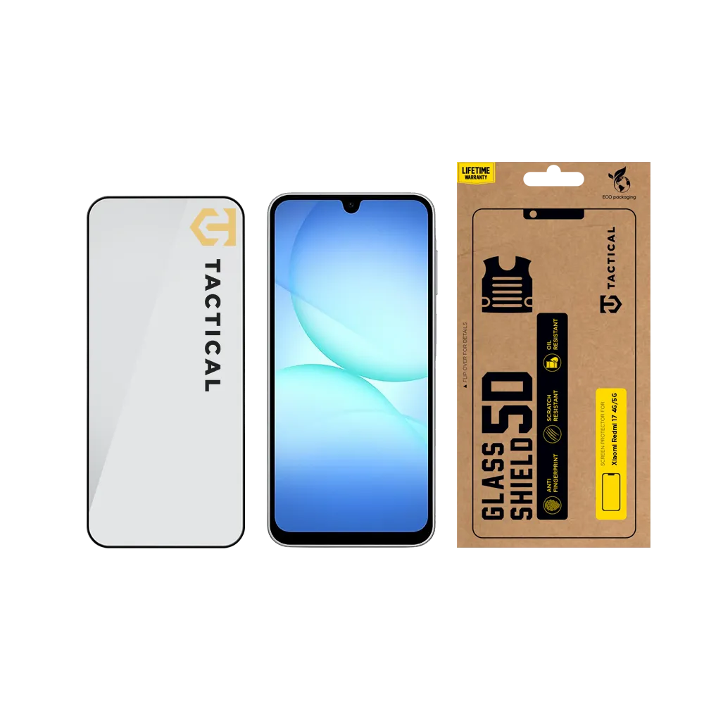 Tactical Glass Shield 5D for Xiaomi Redmi 17 4G/5G Black